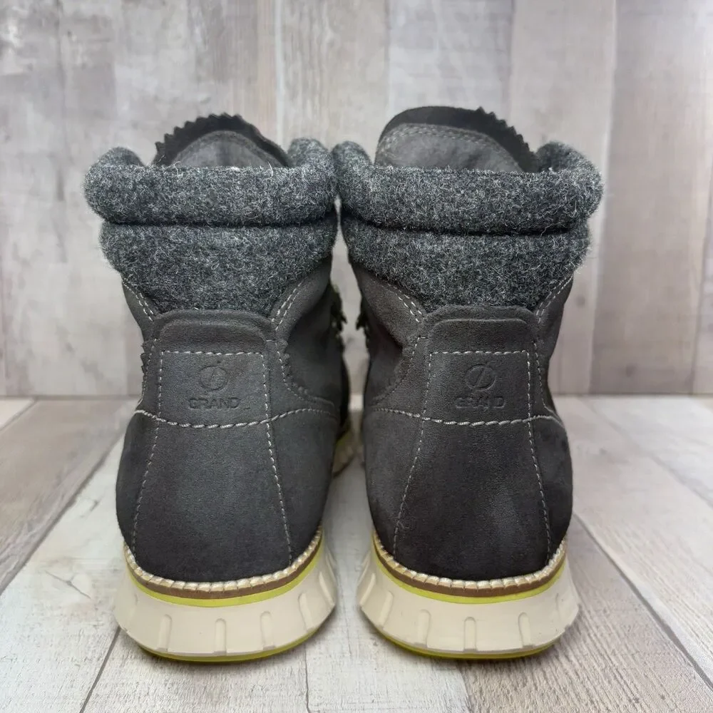 Cole Haan Zerogrand Hiker Boots Men's Size 11 Suede Waterproof Midnight Gray